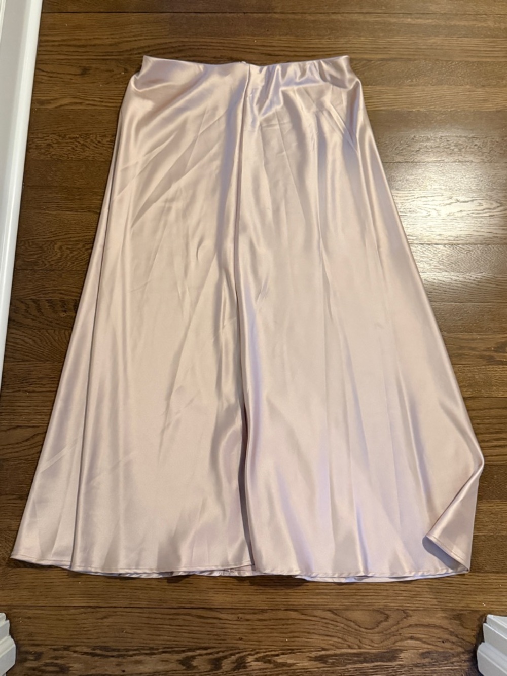 Silk like long skirt
